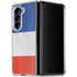 French Flag Distressed Galaxy Z Fold5 5G Clear Case
